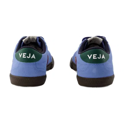 Veja Man Sneakers Azure Size 12 Leather In Blue