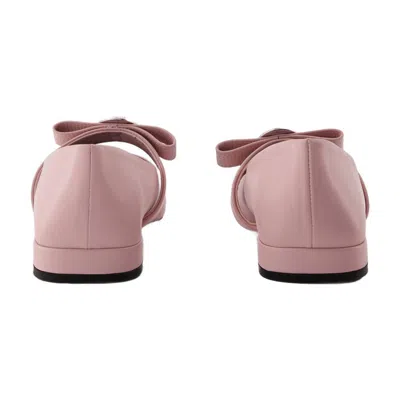 Versace Ballerina Shoes Leather Dusty Rose In Pink