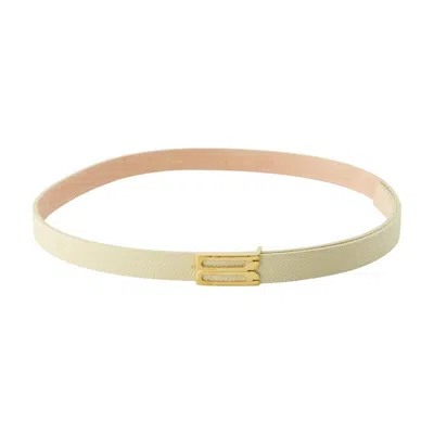 Victoria Beckham Micro Frame Belt In Neutral