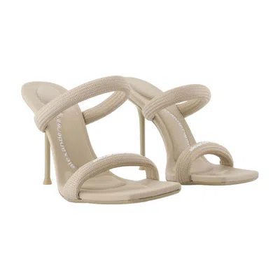 Alexander Wang Julie Tubular Webbing Sandals In Neutral