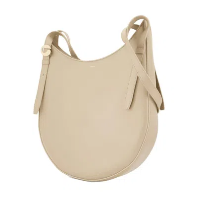 Coperni Belt Strap Leather Hobo Bag In Neutral