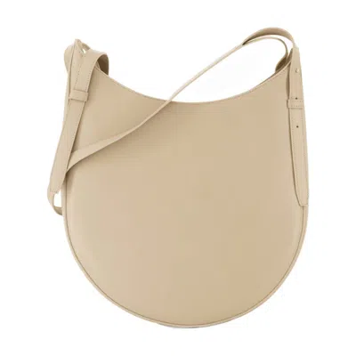 Coperni Belt Strap Leather Hobo Bag In Neutral