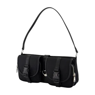 Coperni Minimalist Cargo Purse With Smooth Texture In Black