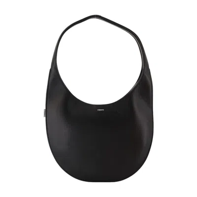 Coperni Medium Soft Swipe Leather Shoulder Bag In Black