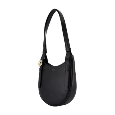 Coperni Mini Belt Strap Leather Hobo Bag In Black