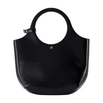 Courrèges Medium Holy Purse In Black