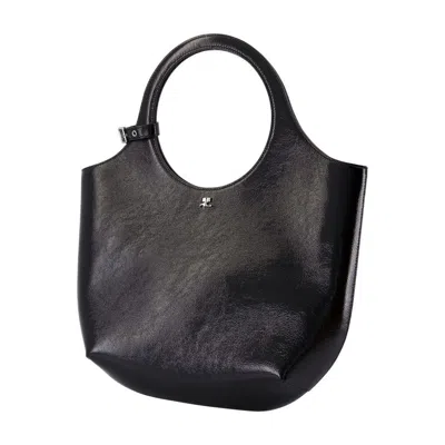 Courrèges Medium Holy Purse In Black