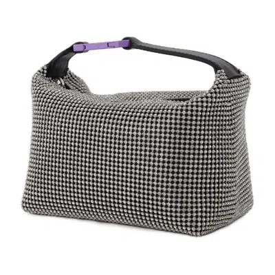 Eéra Eéra Moonbag Embellished Mesh Shoulder Bag In Silver