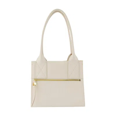 Ganni Easy Medium Shopper Bag In Neutral
