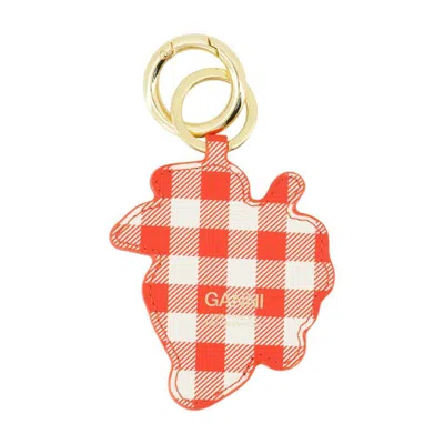 Ganni Grape-shaped Keychain In Red