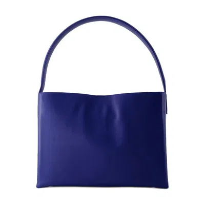 Ines De La Fressange Bottega Veneta Jodie In Suede In Blue