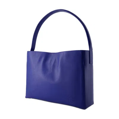 Ines De La Fressange Bottega Veneta Jodie In Suede In Blue