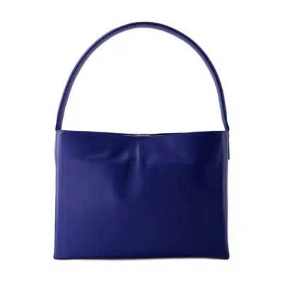 Ines De La Fressange Bottega Veneta Jodie In Suede In Blue