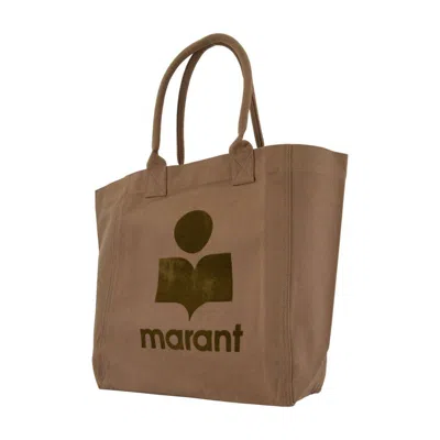 Isabel Marant Structured Cotton Shopper Bag In Brown