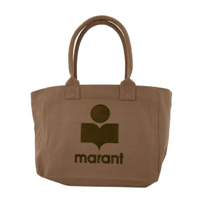 Isabel Marant Yenky Gz Cotton Shopper Tote Bag In Brown