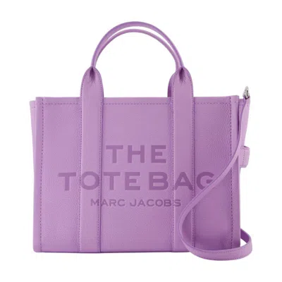 Marc Jacobs The Leather Small Tote Bag Wisteria In Purple