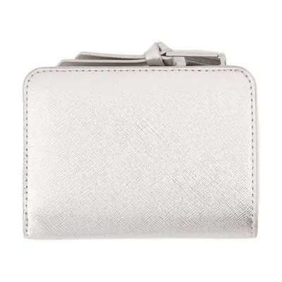 Marc Jacobs Genuine Leather Sleek Wallet In Gray