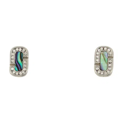 Marc Jacobs Abalone Earrings In Silver