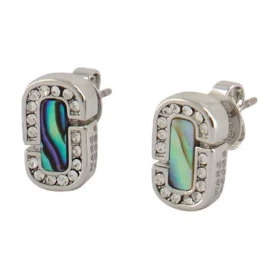 Marc Jacobs Abalone Earrings In Silver