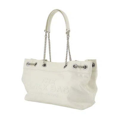 Marc Jacobs The Chain Sack Shoulder Bag In White Leather In White