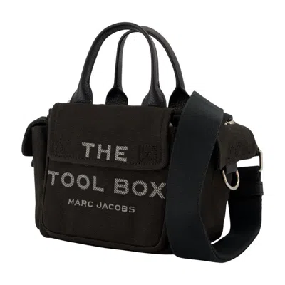 Marc Jacobs Compact Crossbody Tote With Bold Logo In Black