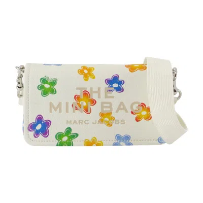 Marc Jacobs Leather The Mini Bag With Floral Print In White