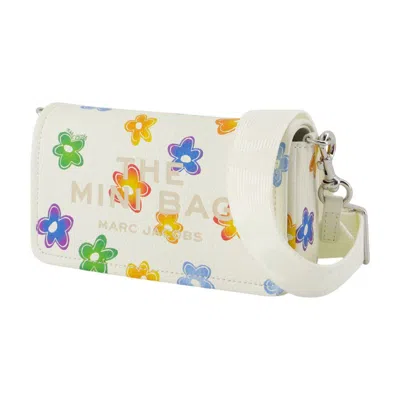 Marc Jacobs Leather The Mini Bag With Floral Print In White