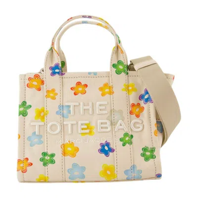 Marc Jacobs Floral Pattern Tote Bag With Detachable Strap In Neutral