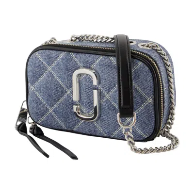 Marc Jacobs Small Crossbody Bag The Snapshot In Quilted Denim In Blue