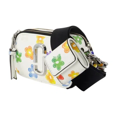 Marc Jacobs Snapshot Wild Daisy Crossbody Bag In Leather In Neutral