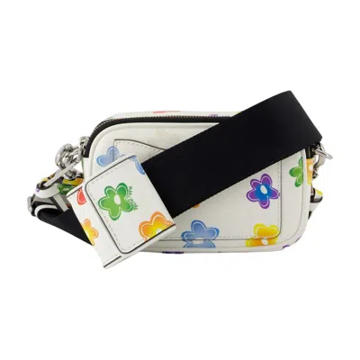 Marc Jacobs Snapshot Wild Daisy Crossbody Bag In Leather In Neutral