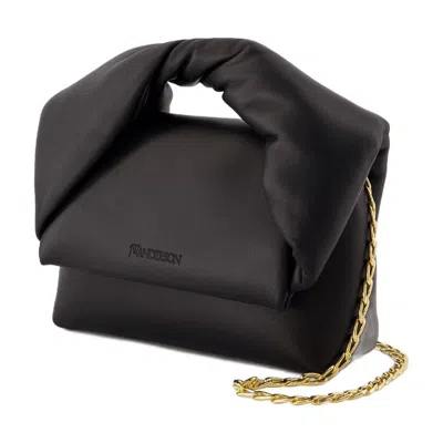 Jw Anderson Small Twister Crossbody In Black