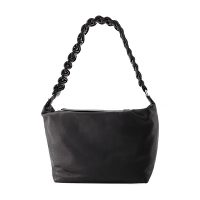 Kara Oversized Lattice Shoulder Bag In Black