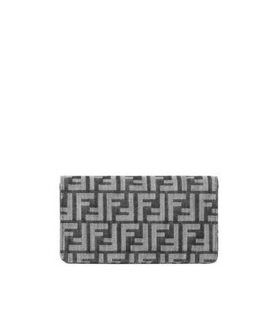 Fendi Wallet On Chain Baguette In Gray