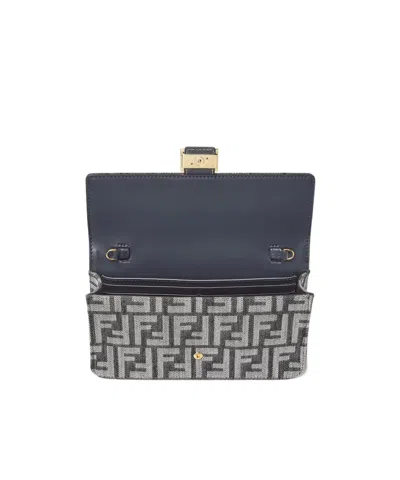 Fendi Wallet On Chain Baguette In Gray