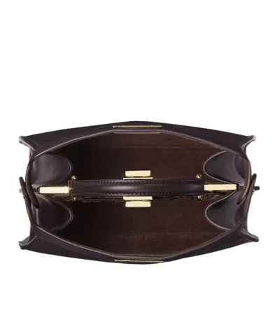 Fendi Small Peekaboo Iseeu Leather With Cavallino Lining Bags In Brown