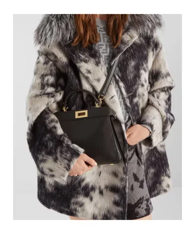 Fendi Small Peekaboo Iseeu Leather With Cavallino Lining Bags In Brown