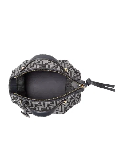 Fendi By The Way Soft Medium Bag In Ff Jacquard With Denim Effect Women In Blue