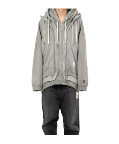 Miharayasuhiro Triple-layered Hoodie In Gray