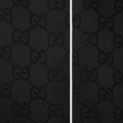 Gucci Monogram-patterned Zip-up Sweatshirt In Black