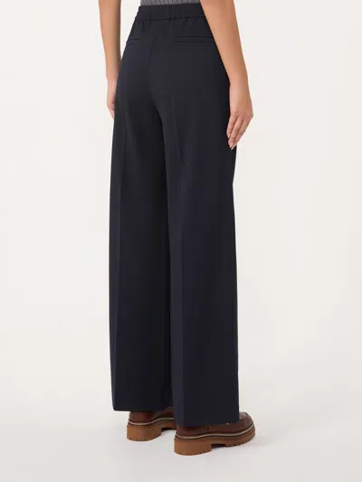 Weekend Max Mara Wool Casual Pants In Blue
