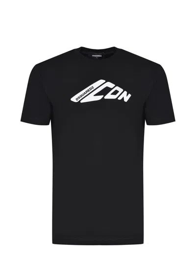Dsquared2 Dsquared Men Cotton T-shirt In Black