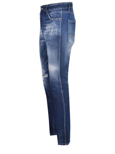 Dsquared2 Blue Distressed Jeans In Blue