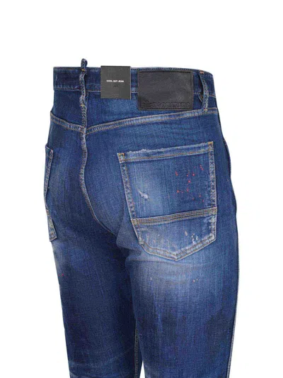 Dsquared2 Blue Distressed Jeans In Blue