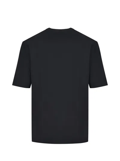 Dsquared2 Logo Crew Neck Cotton T-shirt In Black