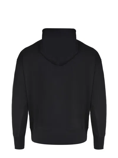 Msgm Logo-print Drawstring Hoodie In Black