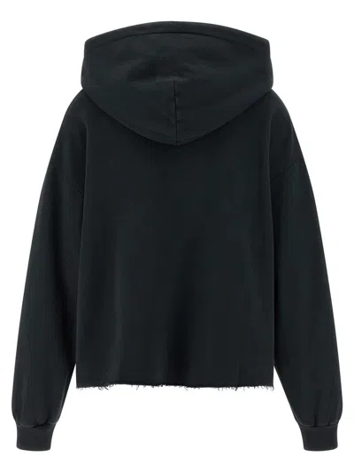 Mm6 Maison Margiela Casual Hoodie Featuring Tape Detail In Black