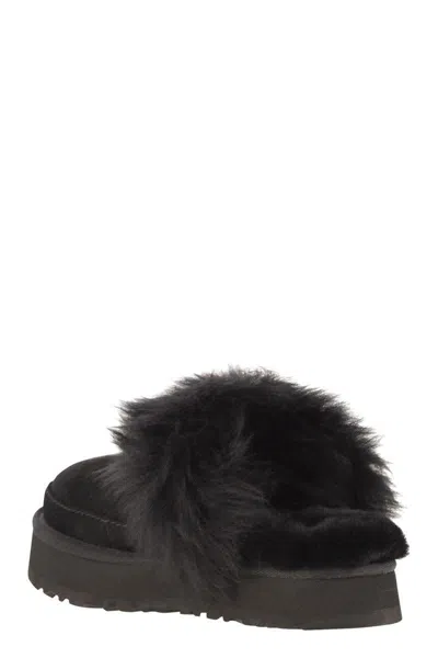 Ugg Disquette Chalet Suede And Sheepskin Slippers In Multi