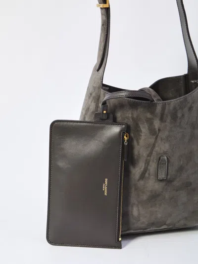 Saint Laurent Le 5 À 7 Small Bag In Gray