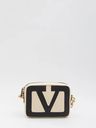 Valentino Garavani Ivory Nappa Leather Viva Superstar Crossbody Bag In Multi
